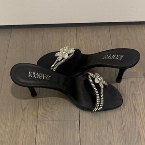 Franco Sarto Black Heels with Sparkling Accents